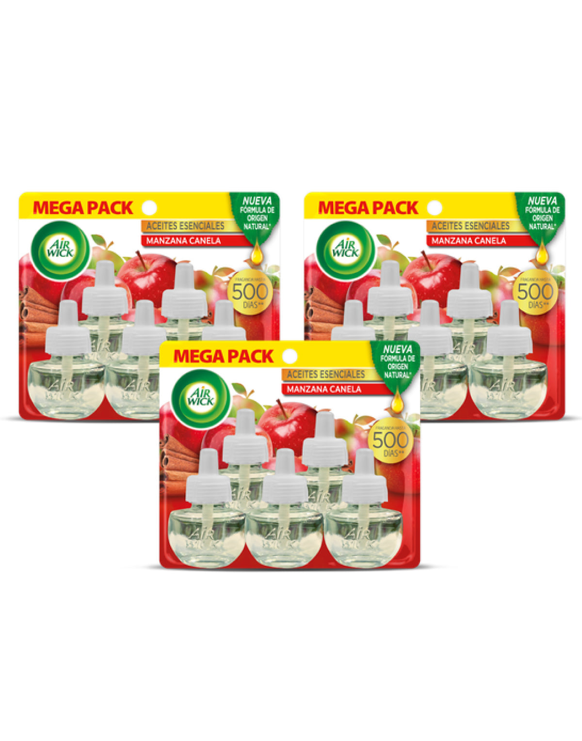 AirWick Recarga Desodorante Electrico Manzana Canela 3 x 5 unid - Puntolimpieza